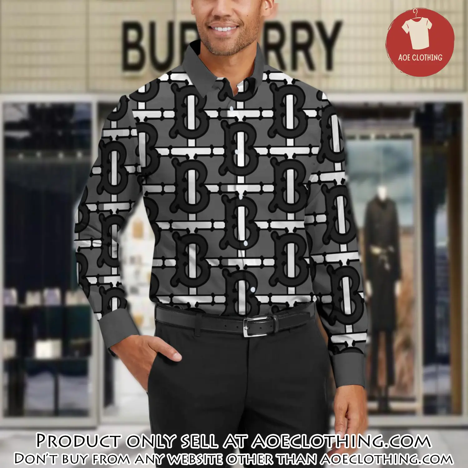 Burberry long sleeves button down shirt for elegant men lsb1005 aoe2344029